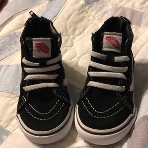 Vans SK-8 HI Zip Black & White /Toddler